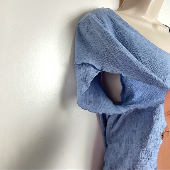 Soft Surroundings Jacinda Blue Top Small 100% Cotton - Picture 2 of 7